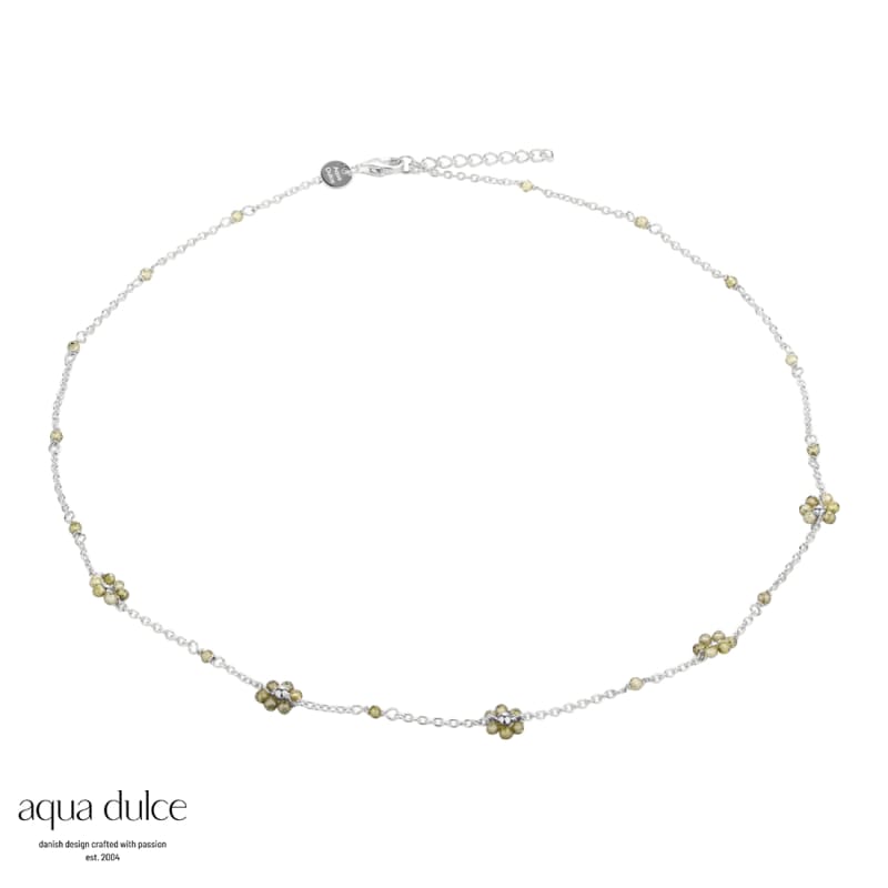 Daisy Olive Necklace  Silver