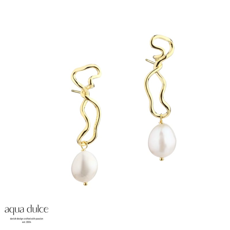 Curly Bodil Earstud Golden