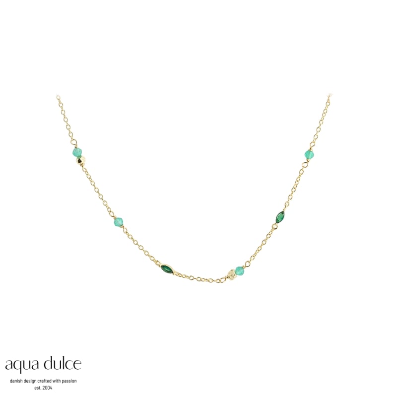Green Garden Necklace Golden