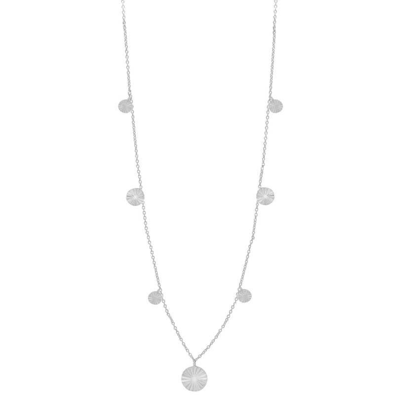 Line Coin Necklace Silver