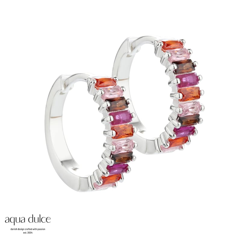 Pink Philina Hoops 15 Mm   Silver