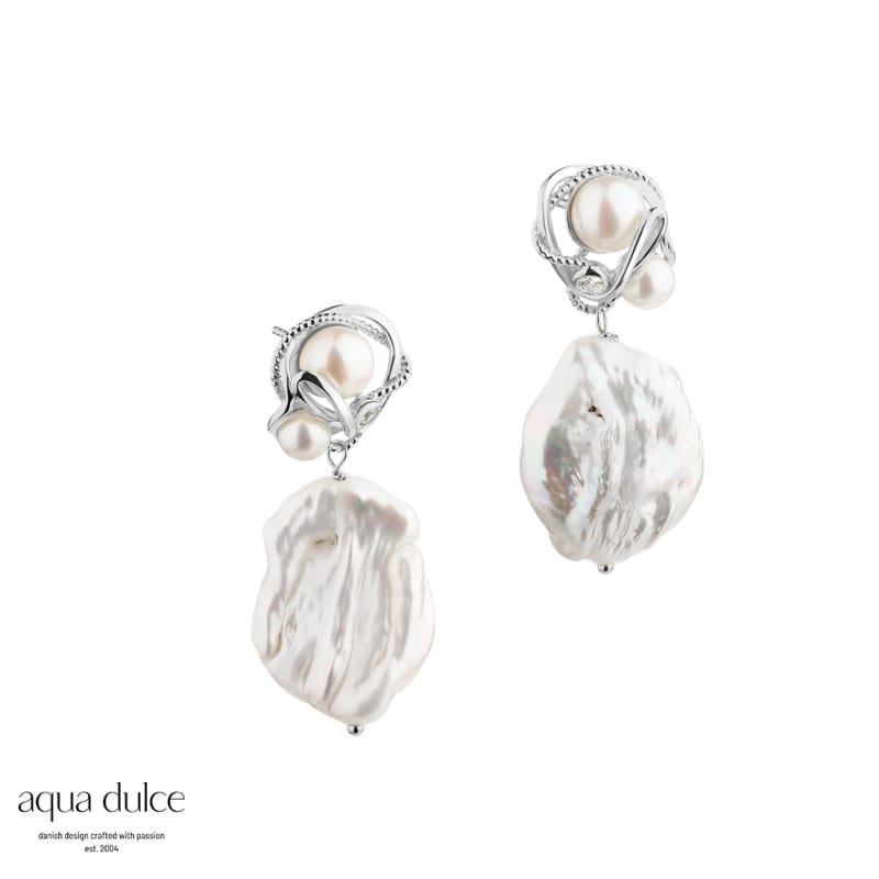Curly Tina Earstud Silver