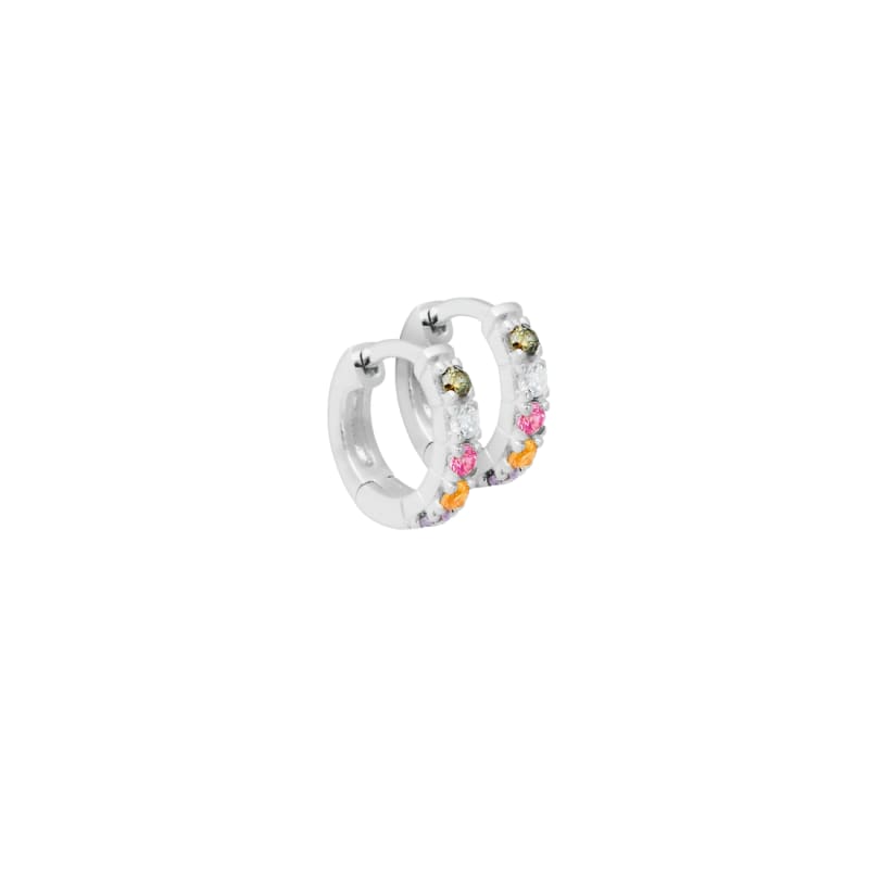Elina Pastel Hoop  Silver