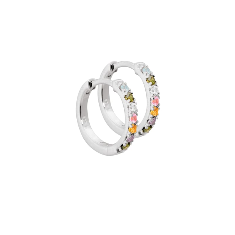 Elina Pastel Hoop  Silver