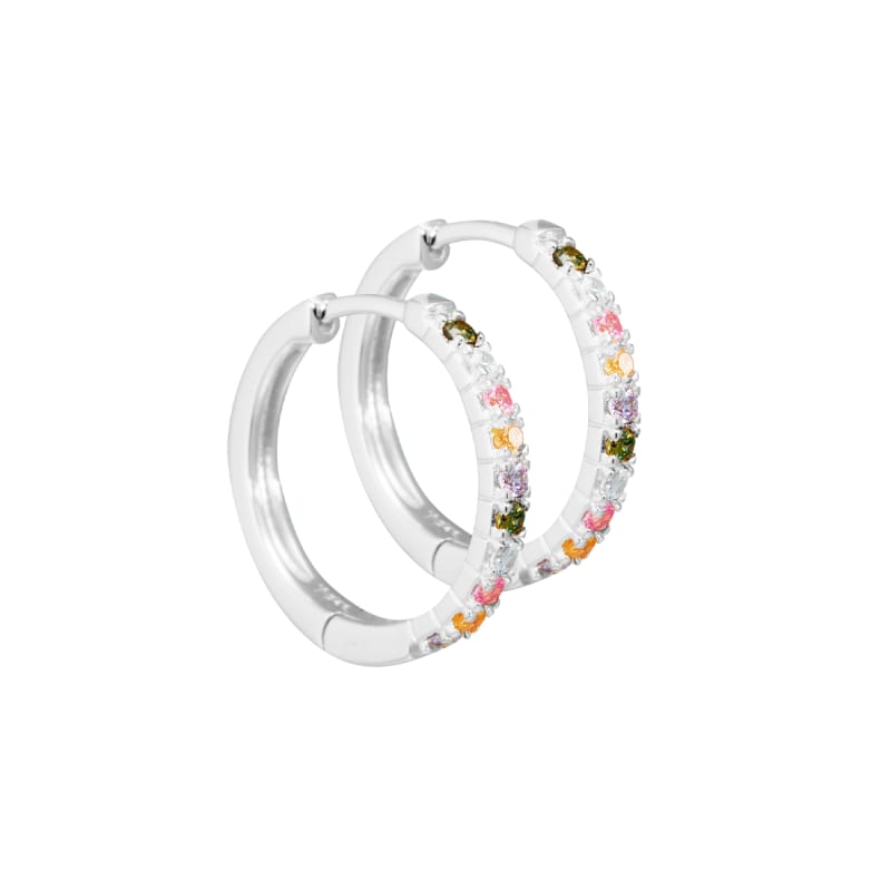 Elina Pastel Hoop Silver