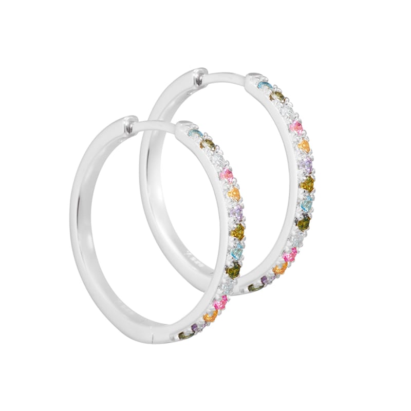 Elina Pastel Hoop Silver