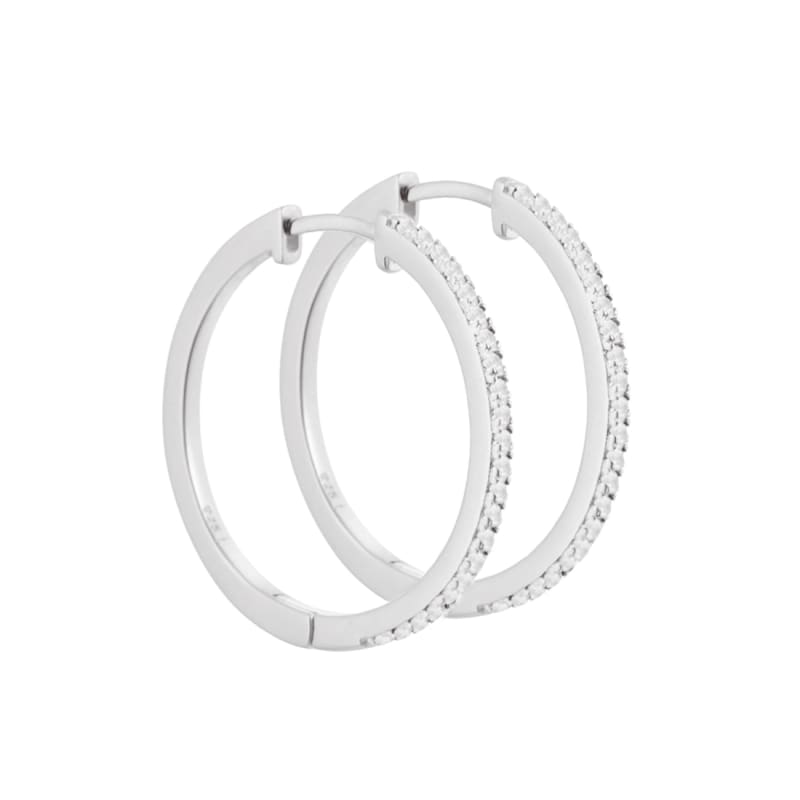 Raya Hoop 25 Mm  Silver