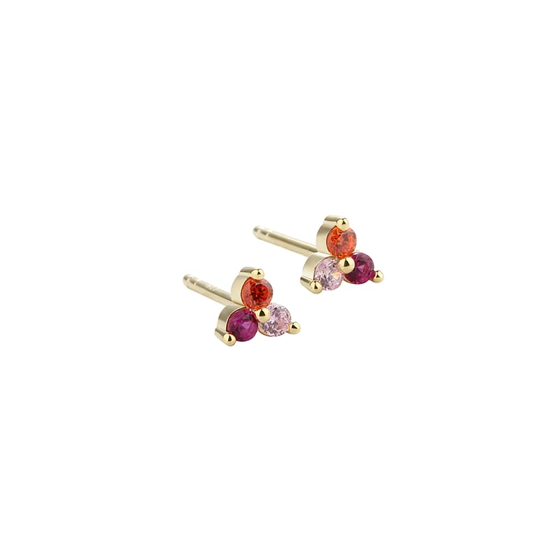 Gunnva Pink Earstud Golden