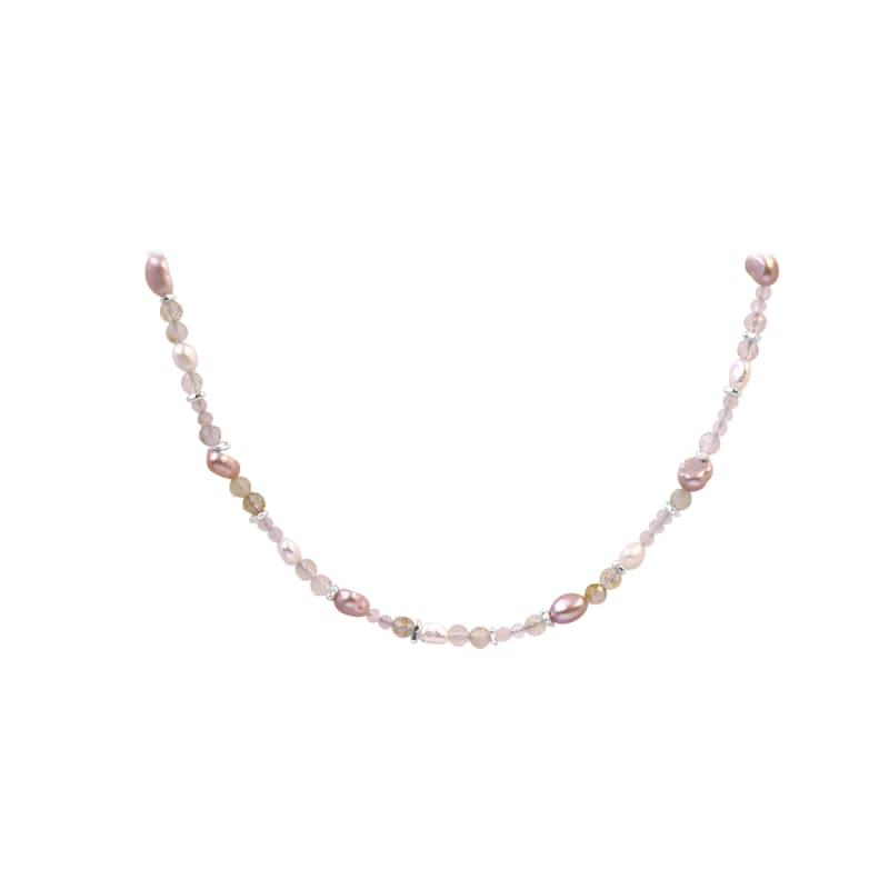 Fresa Rose Necklace    Silver