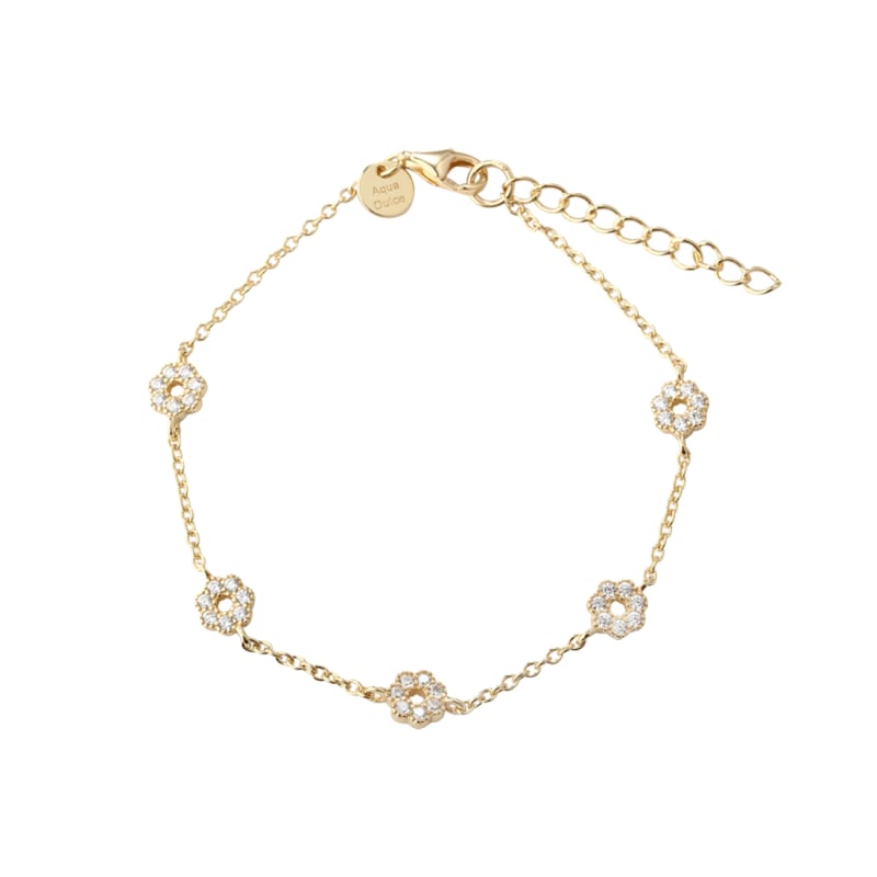 Lumi Flower Clear Bracelet Golden