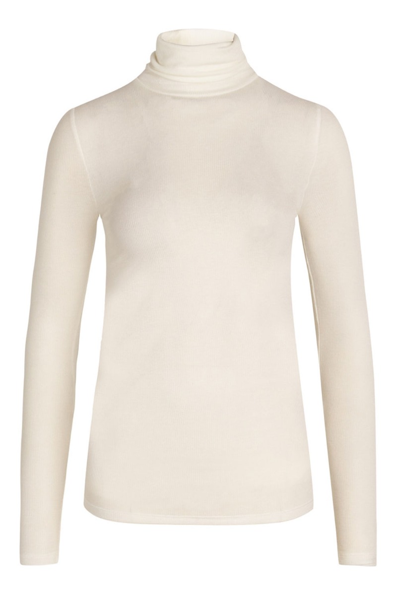 Bruuns Bazaar - Bluse - Angelabb Roll Neck - Snow White