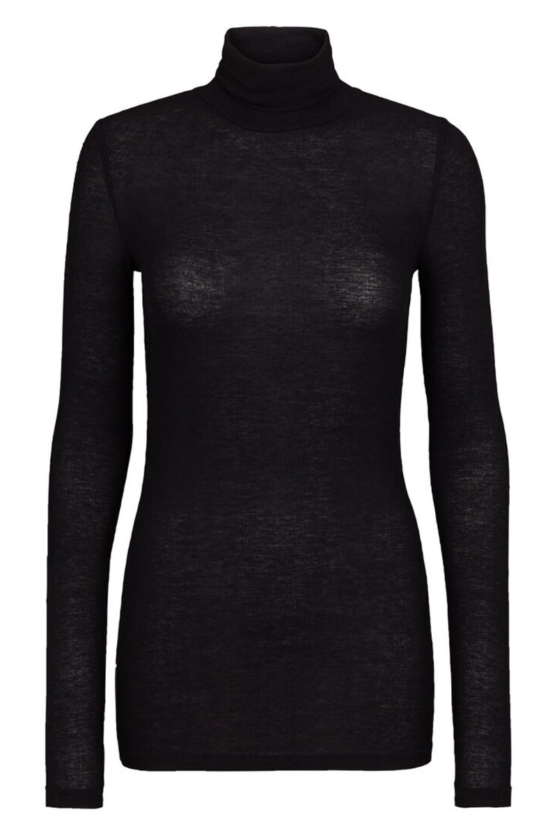 Bruuns Bazaar - Bluse - Angelabb Roll Neck - Black