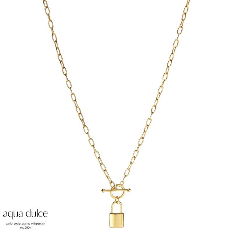 Lock Love Necklace Golden