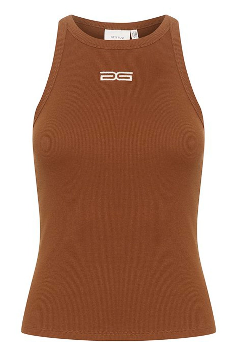 Gestuz - Top - Drewgz Sl Logo Tank - Sorrel Horse