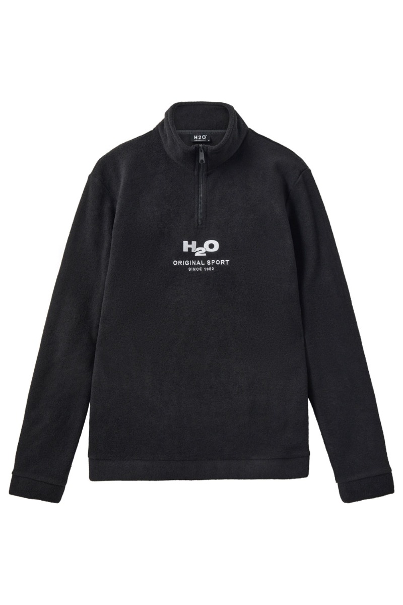 H2o - Fleece - Select Blåvand Ii Fleece Half Zip - Blackwhite