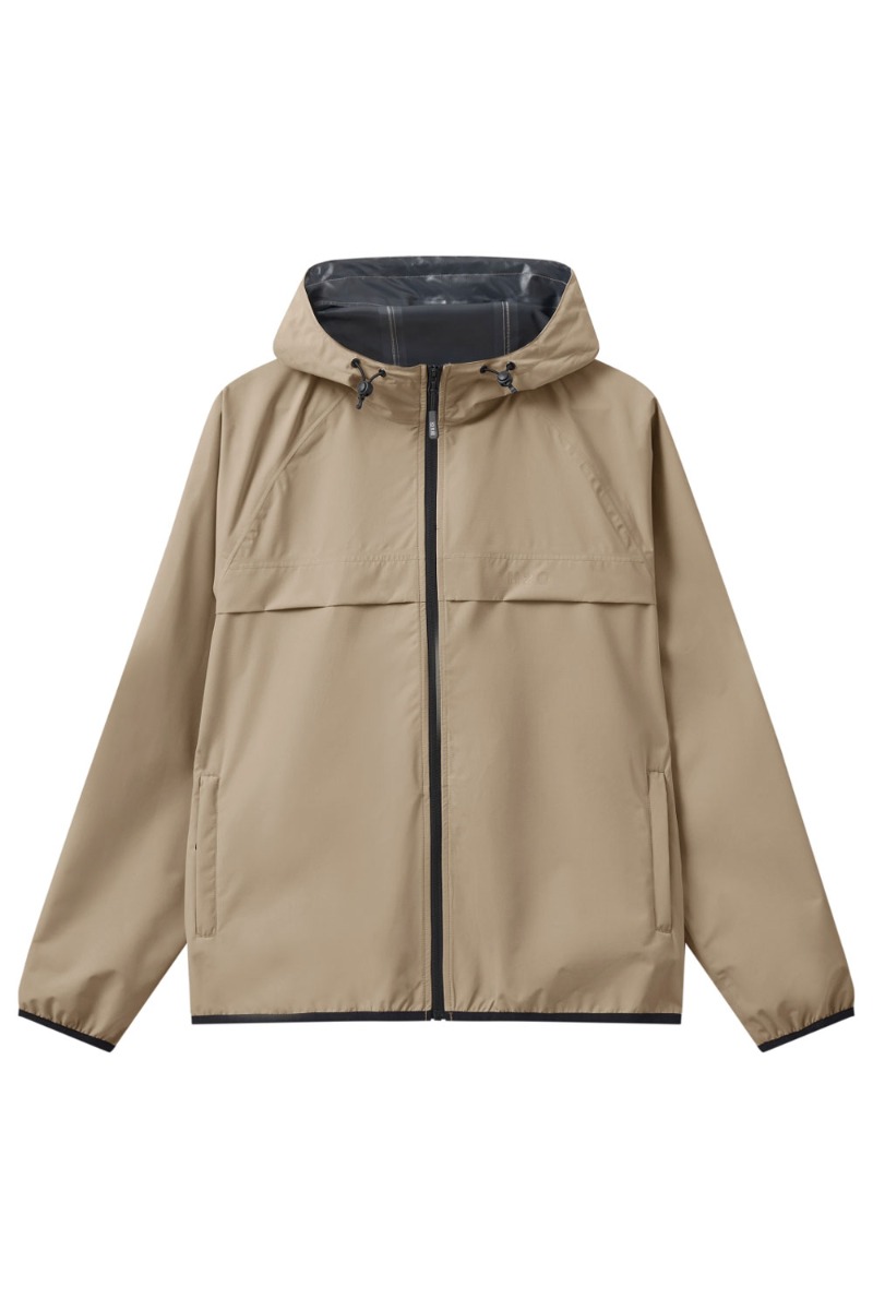 H2o - Regnjakke - Basic Rømø Lw Rain Jacket - Packable - Warm Grey