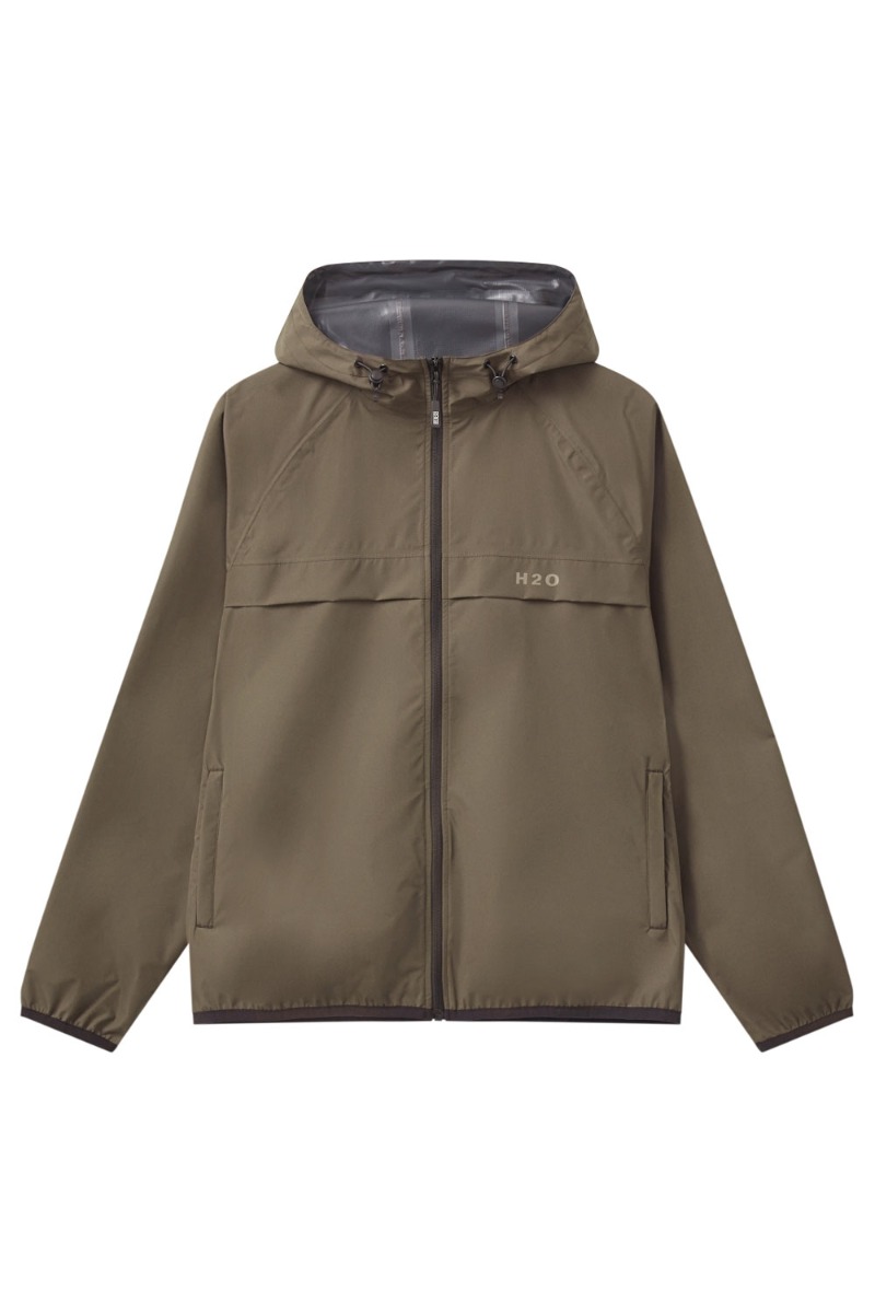 H2o - Regnjakke - Basic Rømø Lw Rain Jacket - Packable - Dusty Oak