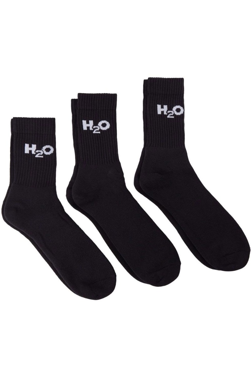 H2o - Strømper - 3-pack Sock - Black