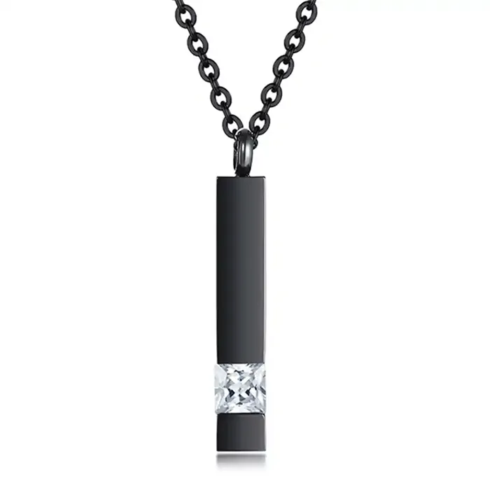 Pen Stone Blackcoatet Halssmykke