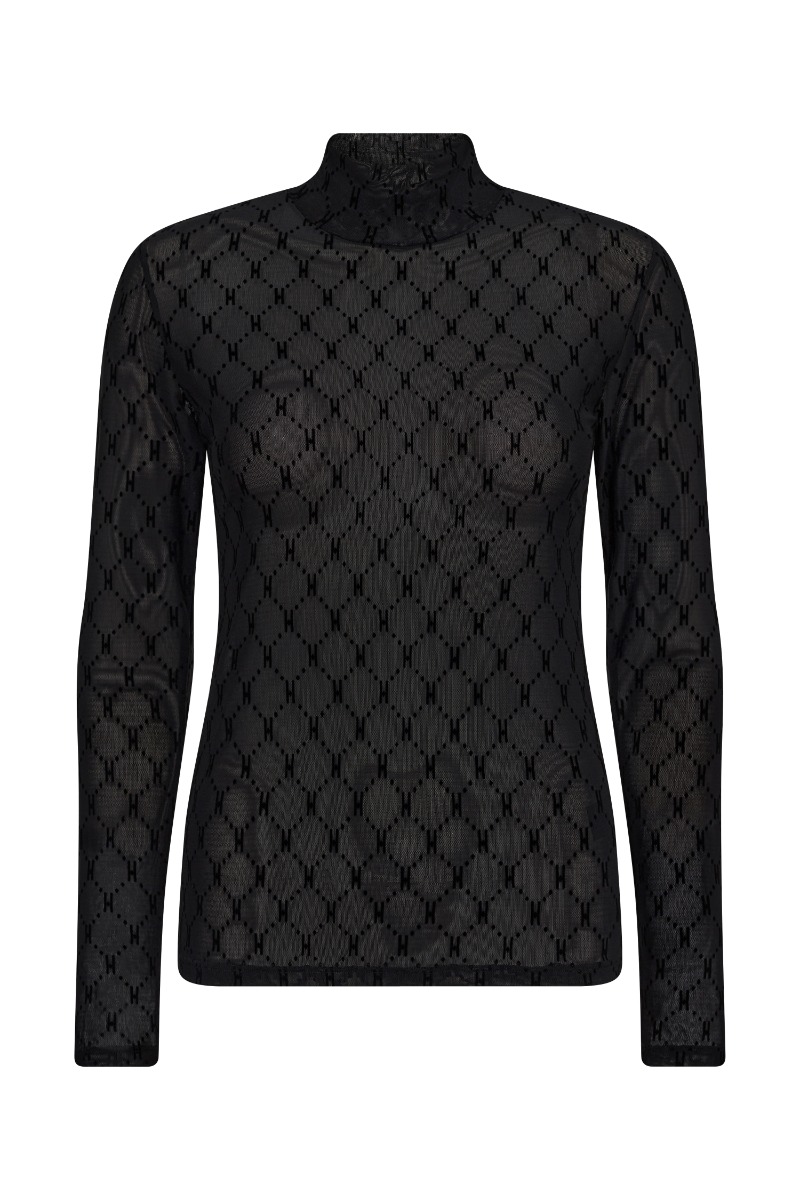 Hype The Detail - Bluse - Mesh Turtle Neck - Sort