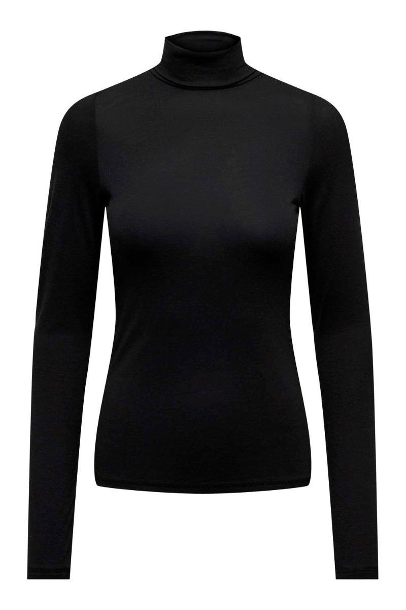 Jdy - Bluse - Jdy Suma Wool Ls Rollneck Top - Black