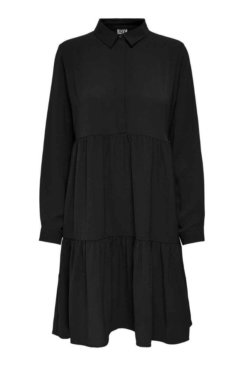 Jdy - Kjole - Jdy Piper Ls Shirt Dress - Black