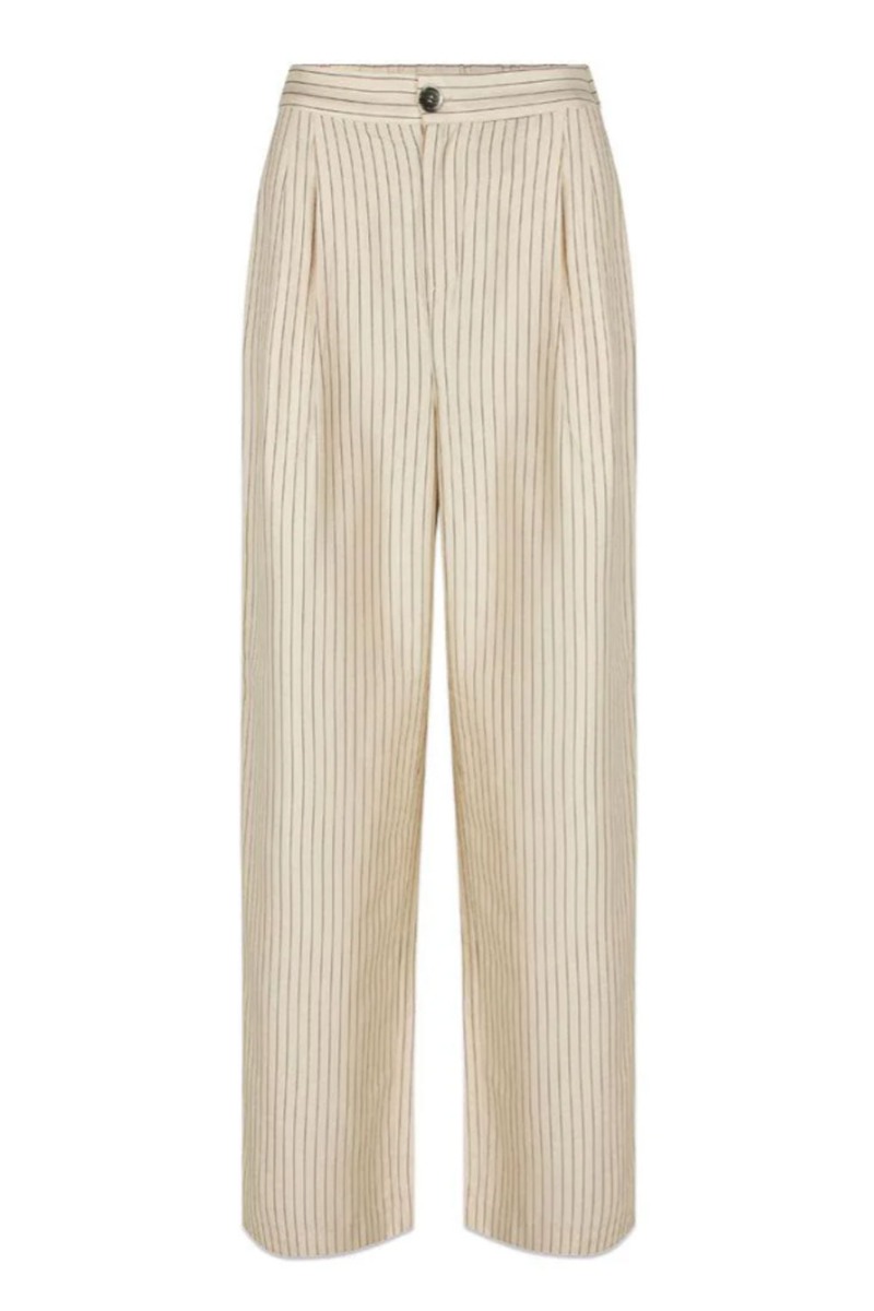 Modstr?m - Bukser - Isabelmd Pants - Summer Sand Pinstripe