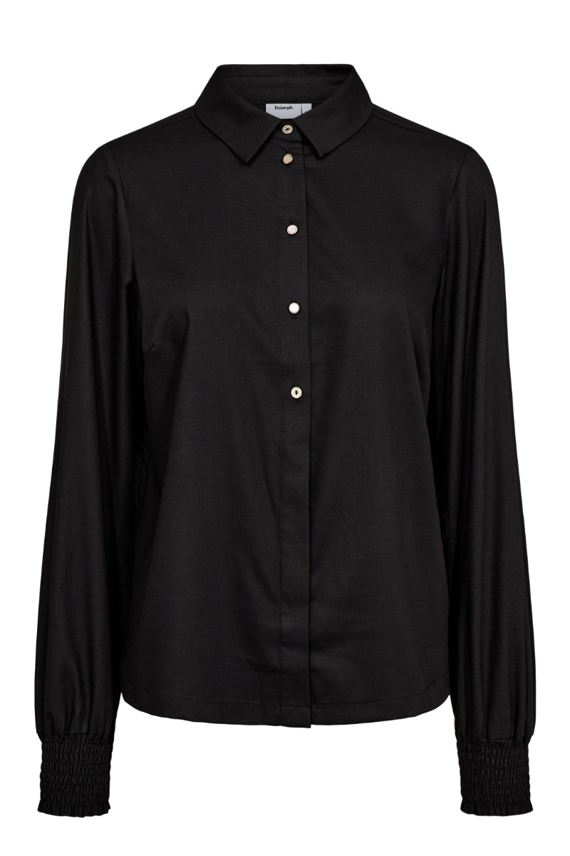 N?mph - Skjorte - Nu Tully Shirt - Caviar