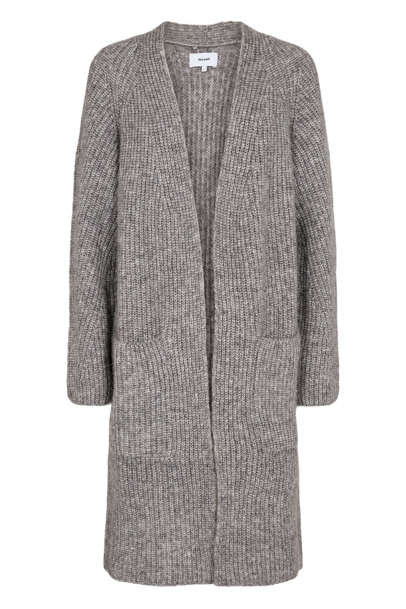 N?mph - Strik - Nuzindi Long Cardigan - Storm Front Melange