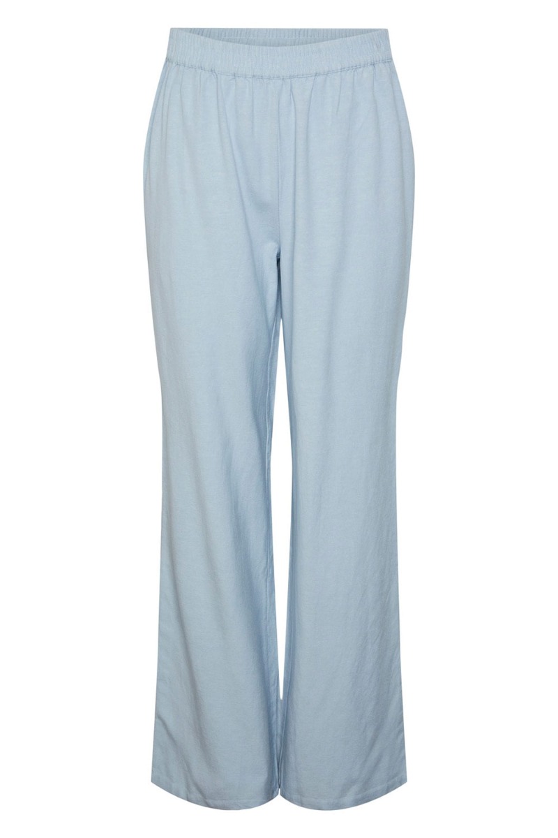 Pieces - Bukser - Pc Milano Hw Wide Pant - Angel Falls