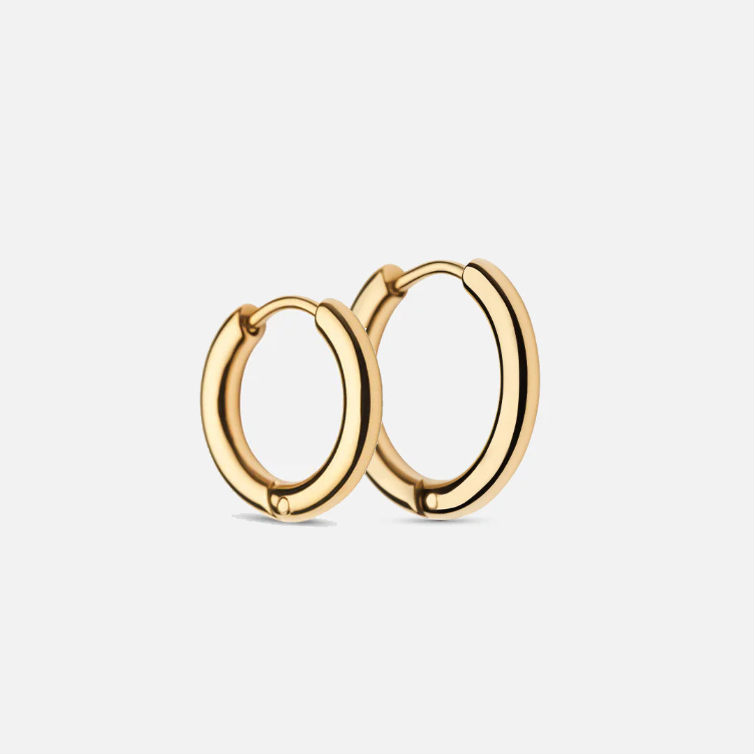 Basic Hoops øreringe 1517mm 18k Guldbelagt