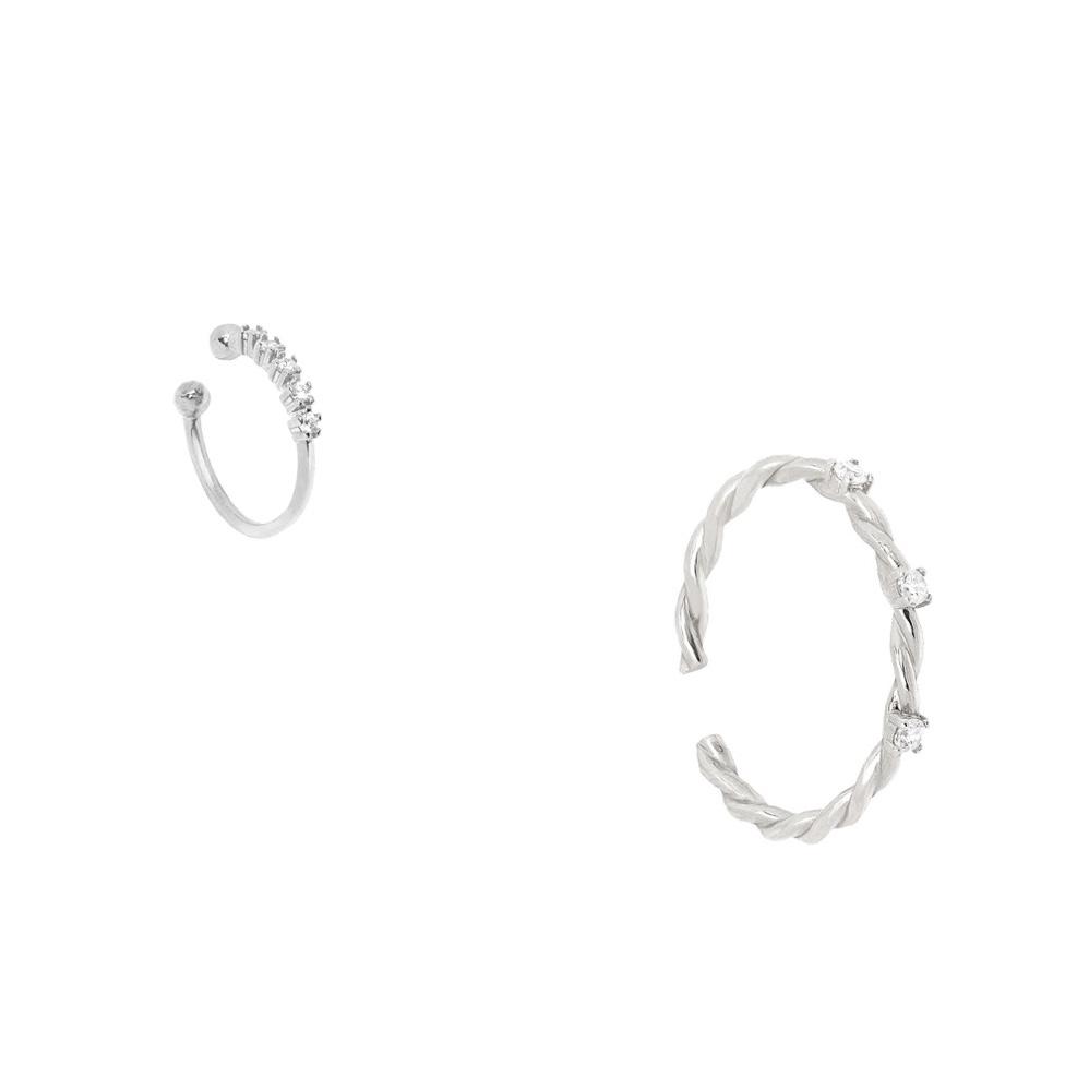 Twistyquintet Earcuff  ørering  Fingerring - 2 Pak - Sterling Sølv - Spar 49 Kr