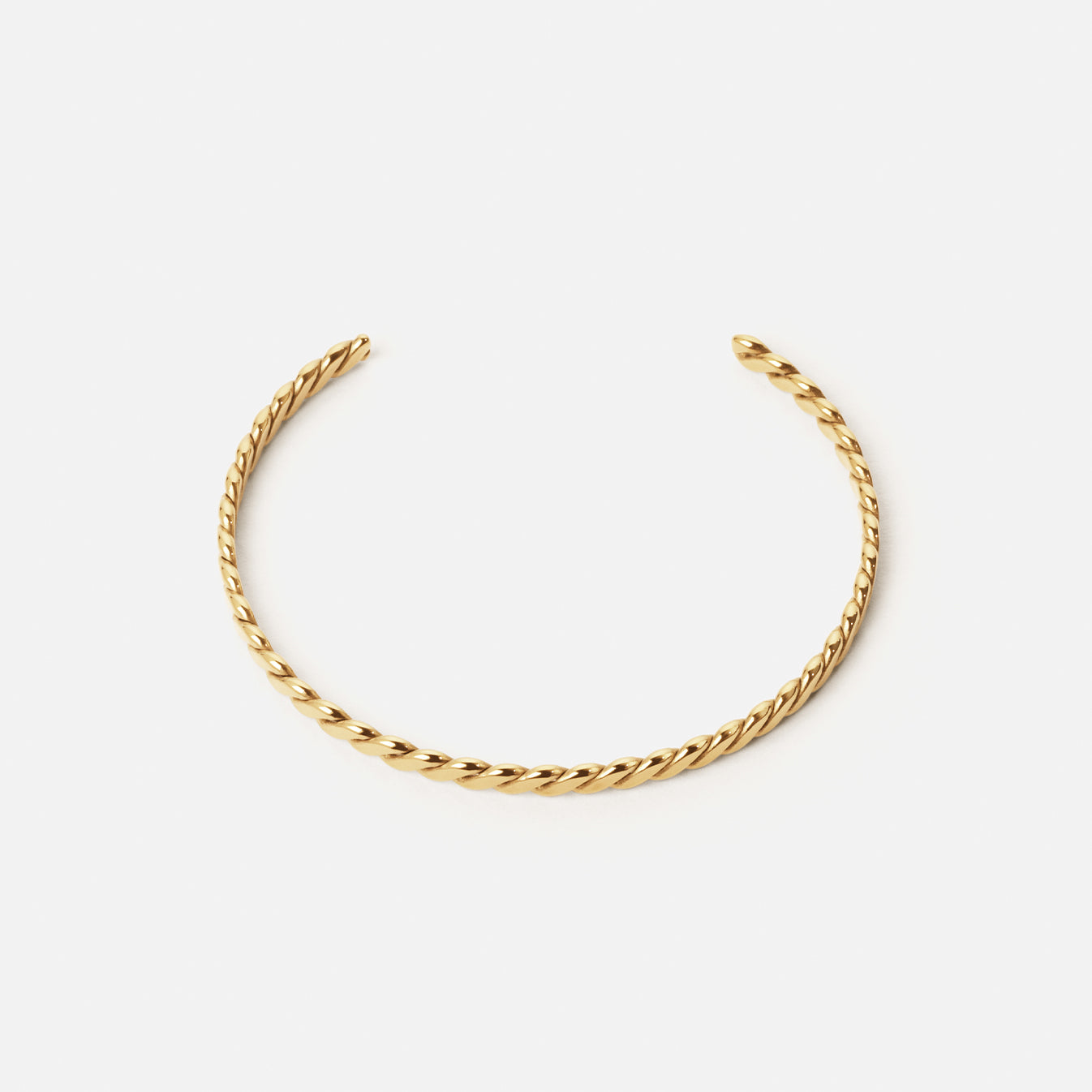 Twisted Bangle i 18k Guldbelægning - Elegante Smykker