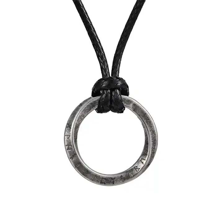 Aurum Circle Oxyderet Halssmykke til Mænd - Maskulint Design