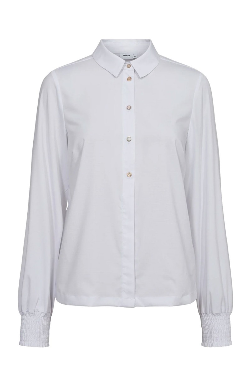 N?mph - Skjorte - Nu Tully Shirt - Bright White