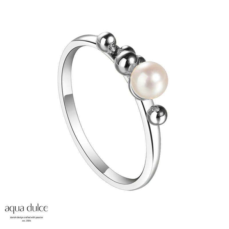 Sølvfingerring med Ferskvandsperle - Mae fra Aqua Dulce