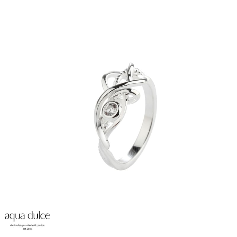 Snonet Ring med Hvid Zirkonia - Aqua Dulce Smykke