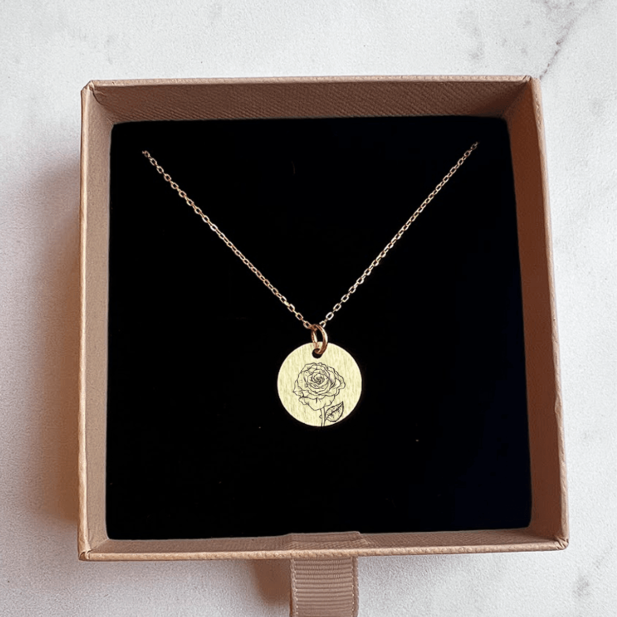 Rose Line Art Smykkeboks – Håndlavet Gave til Mor