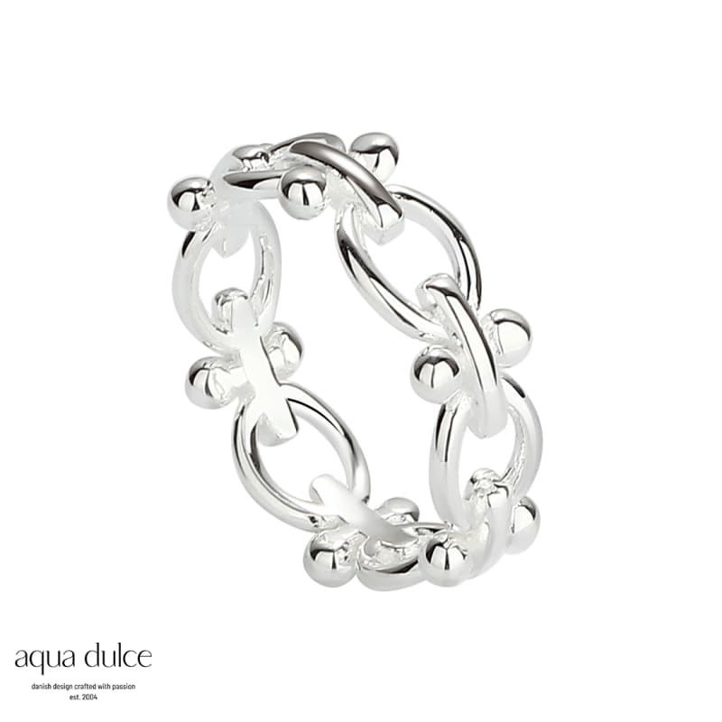 Ring Elipse i sterling sølv fra Aqua Dulce - Få den nu!
