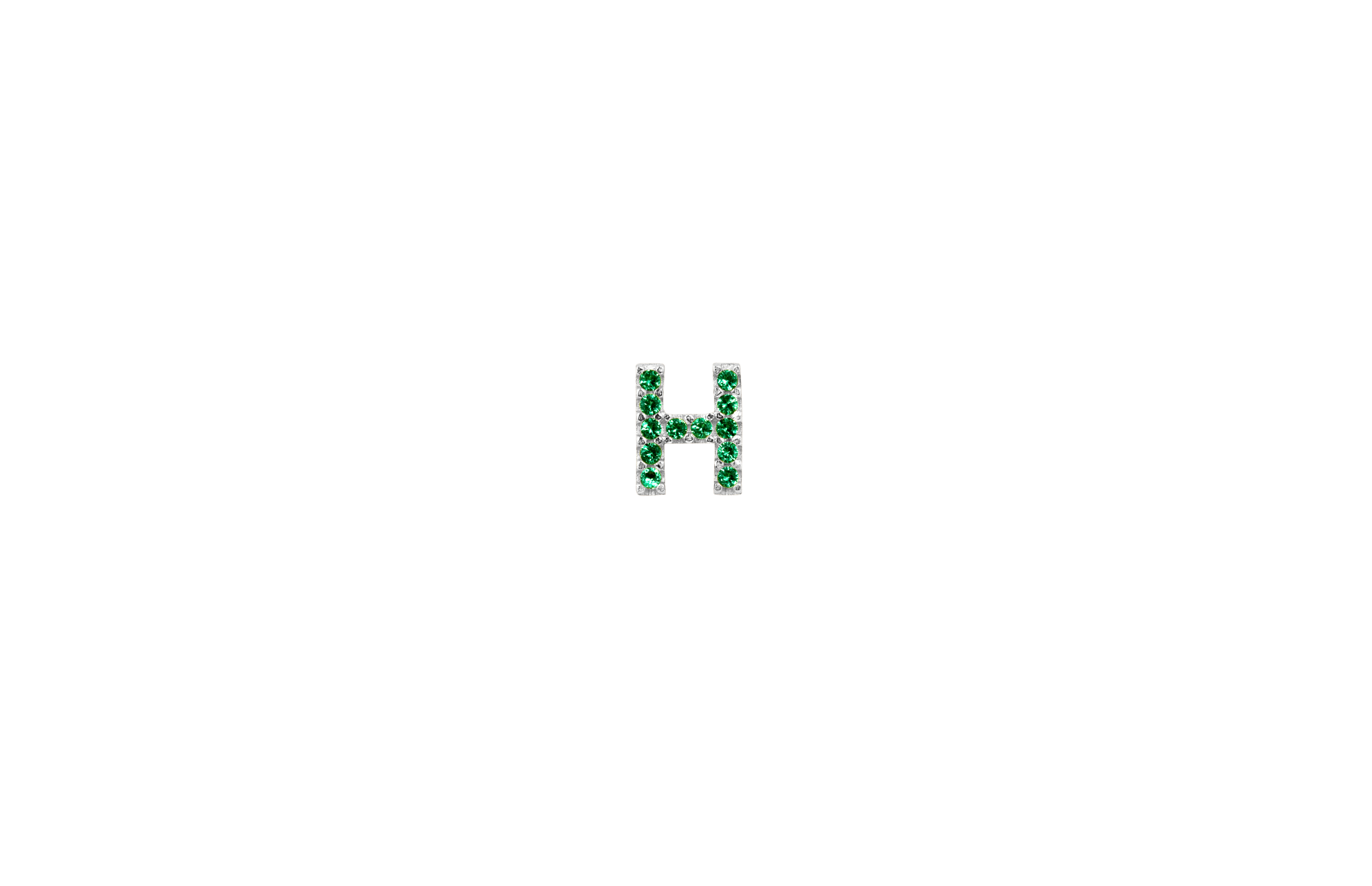 Ix H Green Earring Silver