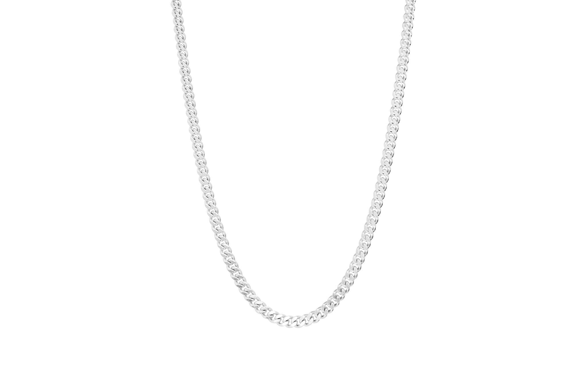 Ix Curb Brushed Chain Silver