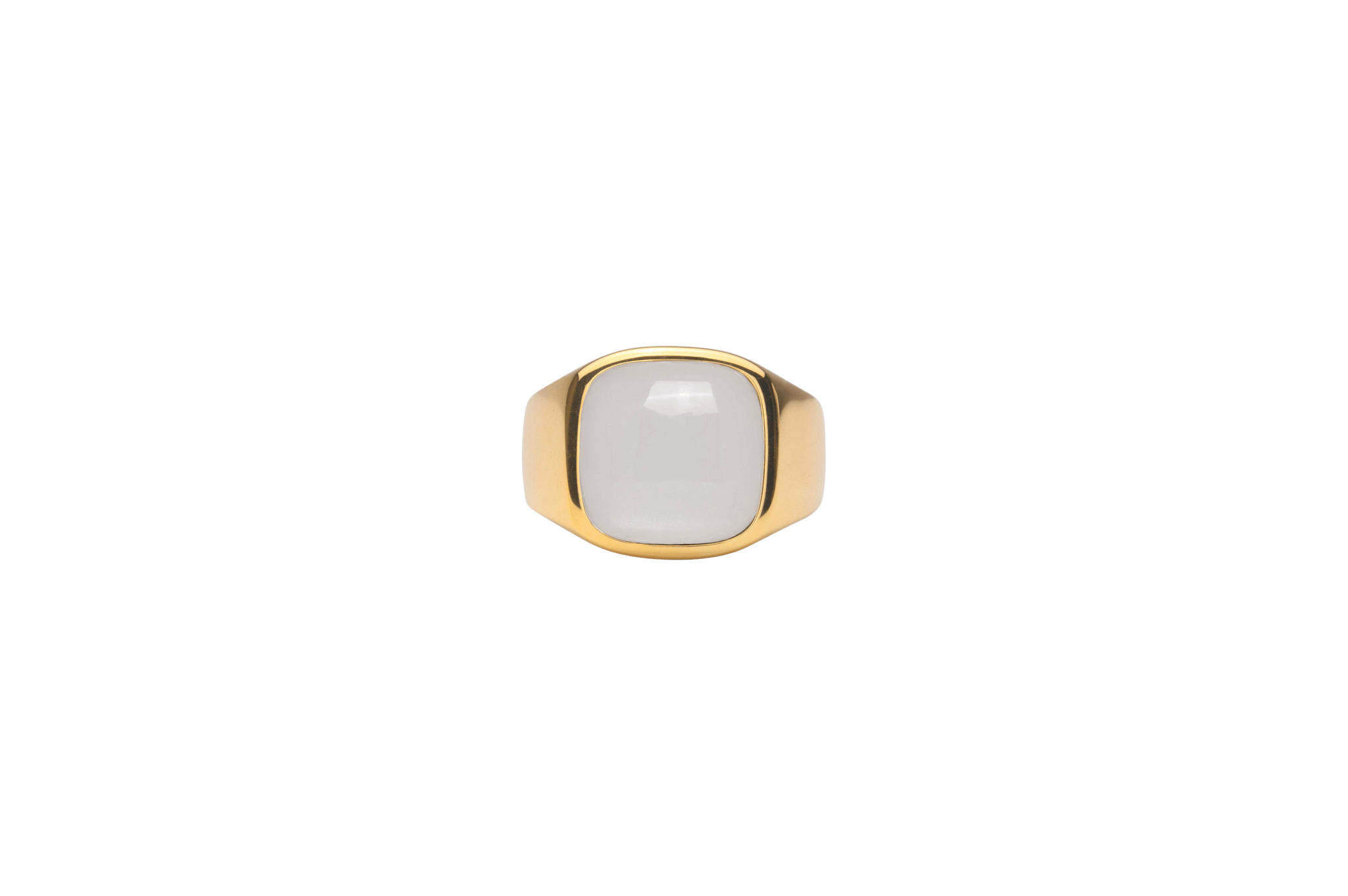 Ix Cushion Signet Ring Moonstone