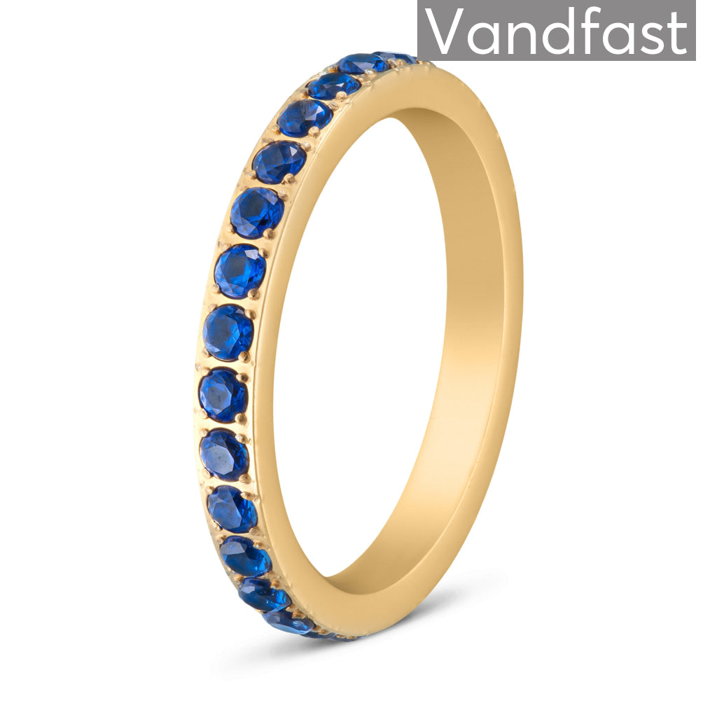 Annebrauner Alliance Deep Blue Ring - 18k Guldbelagt Smykke