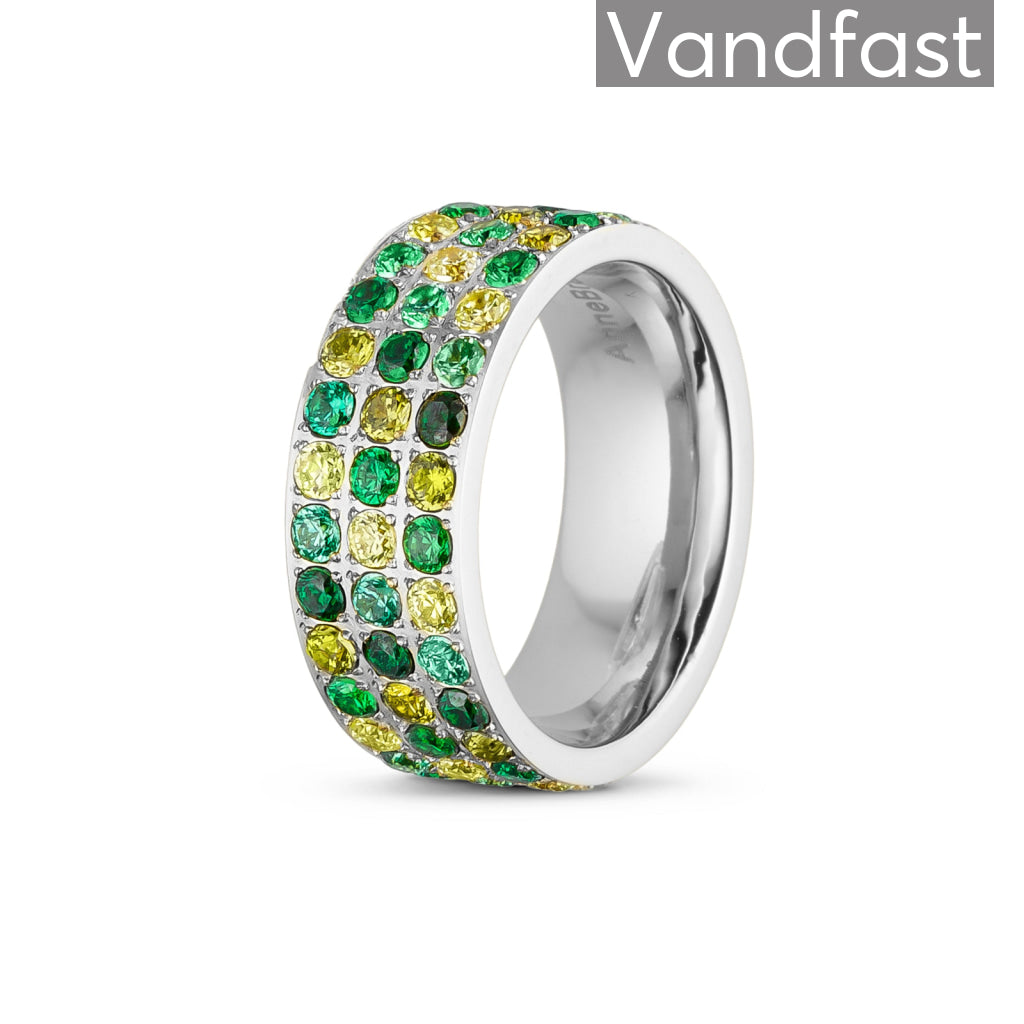 Annebrauner Alliance Ring med Green Mix Zirkonia - Eksklusiv Æske