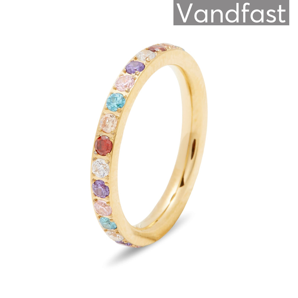 Annebrauner Alliance Multicolor Ring 18k Guldbelagt