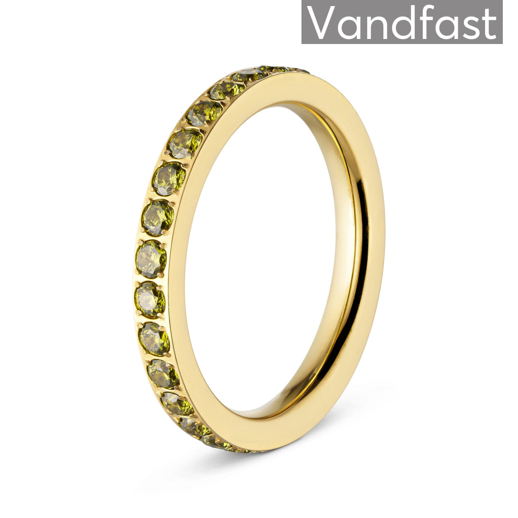 Annebrauner Alliance Peridot Ring i 18k Guldbelægning