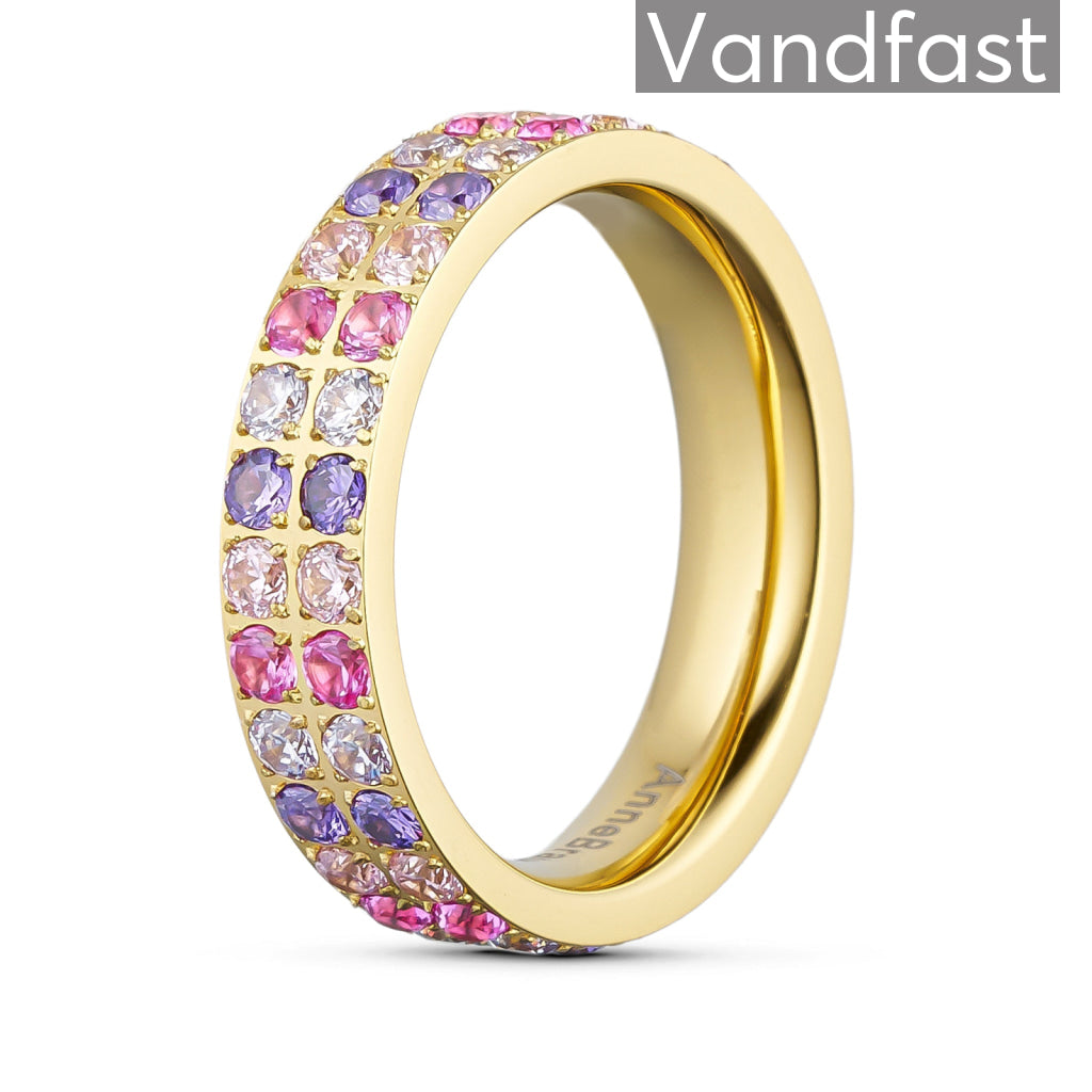 Annebrauner Alliance Ring i 18k Guldbelagt med CZ Zirkonia