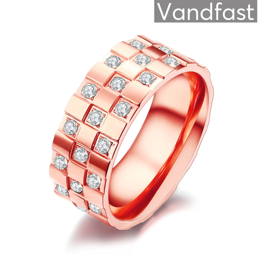 Annebrauner Chess Rosewhite Ring - Elegant hverdagssmykke