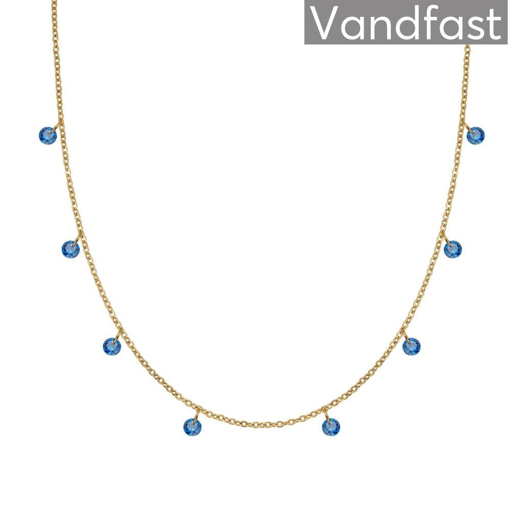 Annebrauner Classy Sapphire Blue Halskæde i 18k Guld