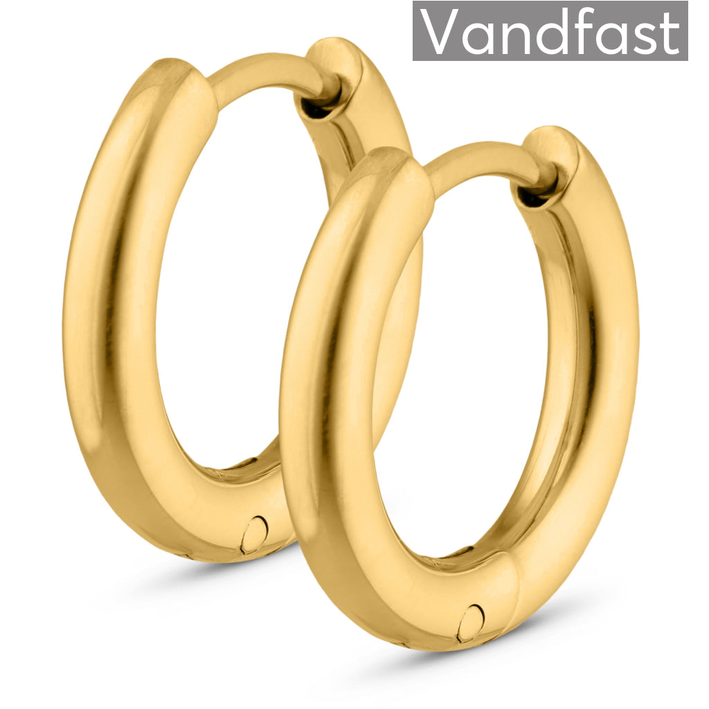 Annebrauner 10mm Creole Øreringe i 18K Guld - Eksklusiv Æske